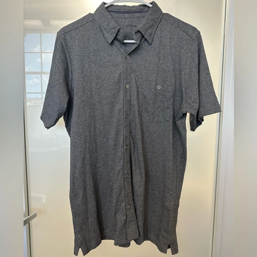 Kuhl Mens Polo Shirt Wildfibre Short Sleeve Performance Outdoors Hiking Sz Small